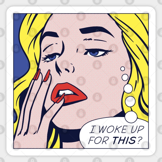 Pop Awake Girl Sticker by corbinhunsaker